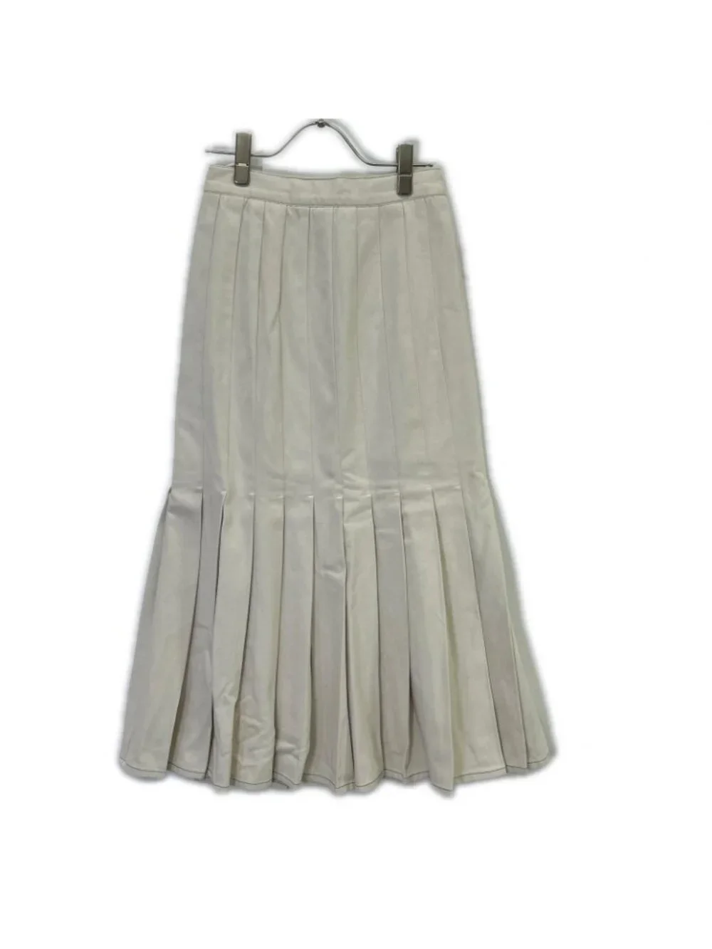 Chanel Coco Button Cotton Pleated Skirt 34